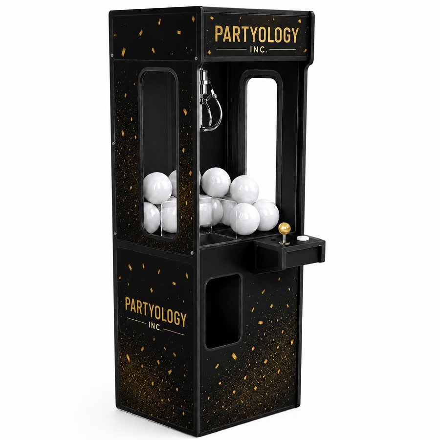 Custom branded claw machine rental Winnipeg · Partyology Inc