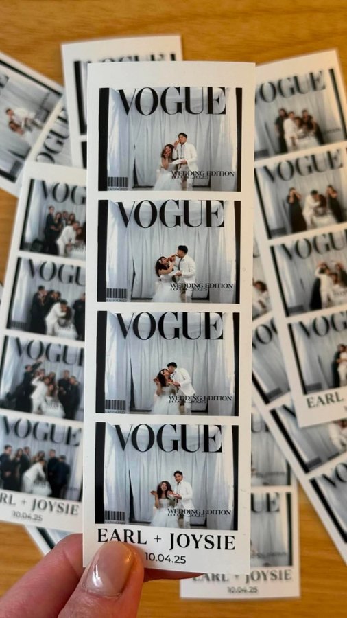 Earl Joysie wedding VOGUE photo booth prints Partyology Inc