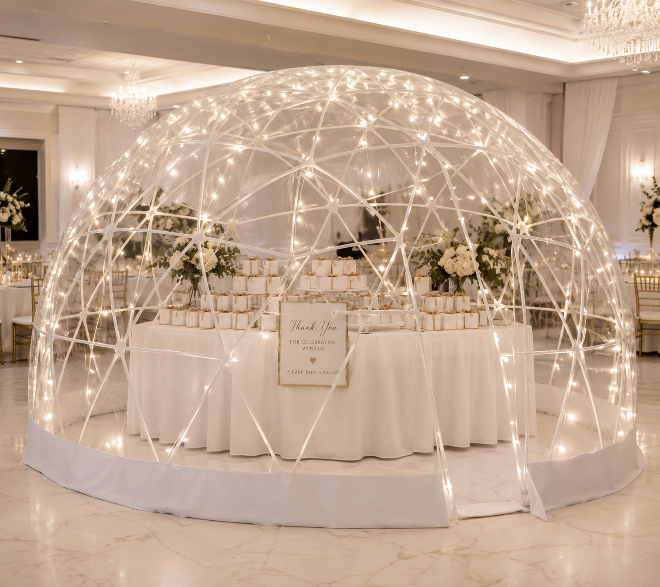 Crystal Dome proposal Winnipeg luxury LED dome Partyology Inc